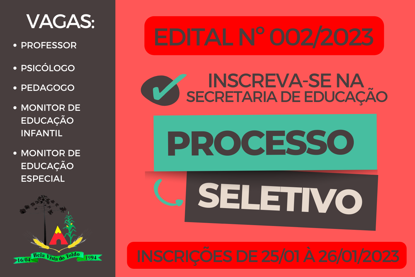 EDITAL DE CONVOCAÇÃO Nº 001/2023 – MANIFESTAÇÃO DE INTERESSE NA