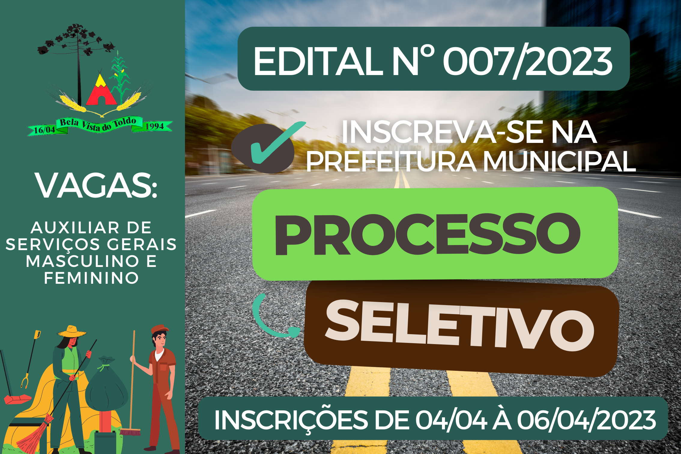 PROCESSO SELETIVO PÚBLICO Nº 001/2023 RERRATIFICAÇÃO- RERRATIFICAÇÃO DO  EDITAL DE ABERTURA DAS INSCRIÇÕES - Prefeitura Municipal de Ipiranga do  Norte